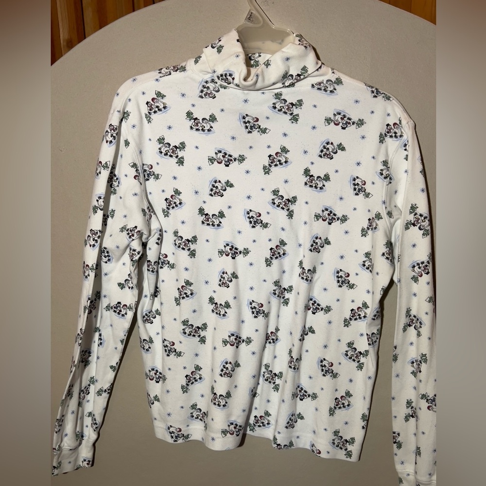 Vintage Classic Elements Snowman Print turtleneck